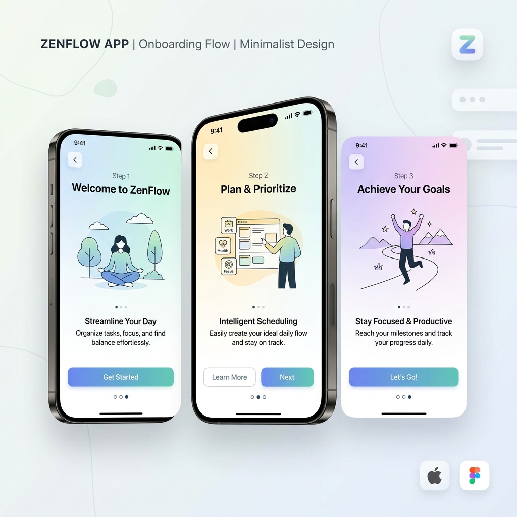 I will design polished mobile app onboarding screens