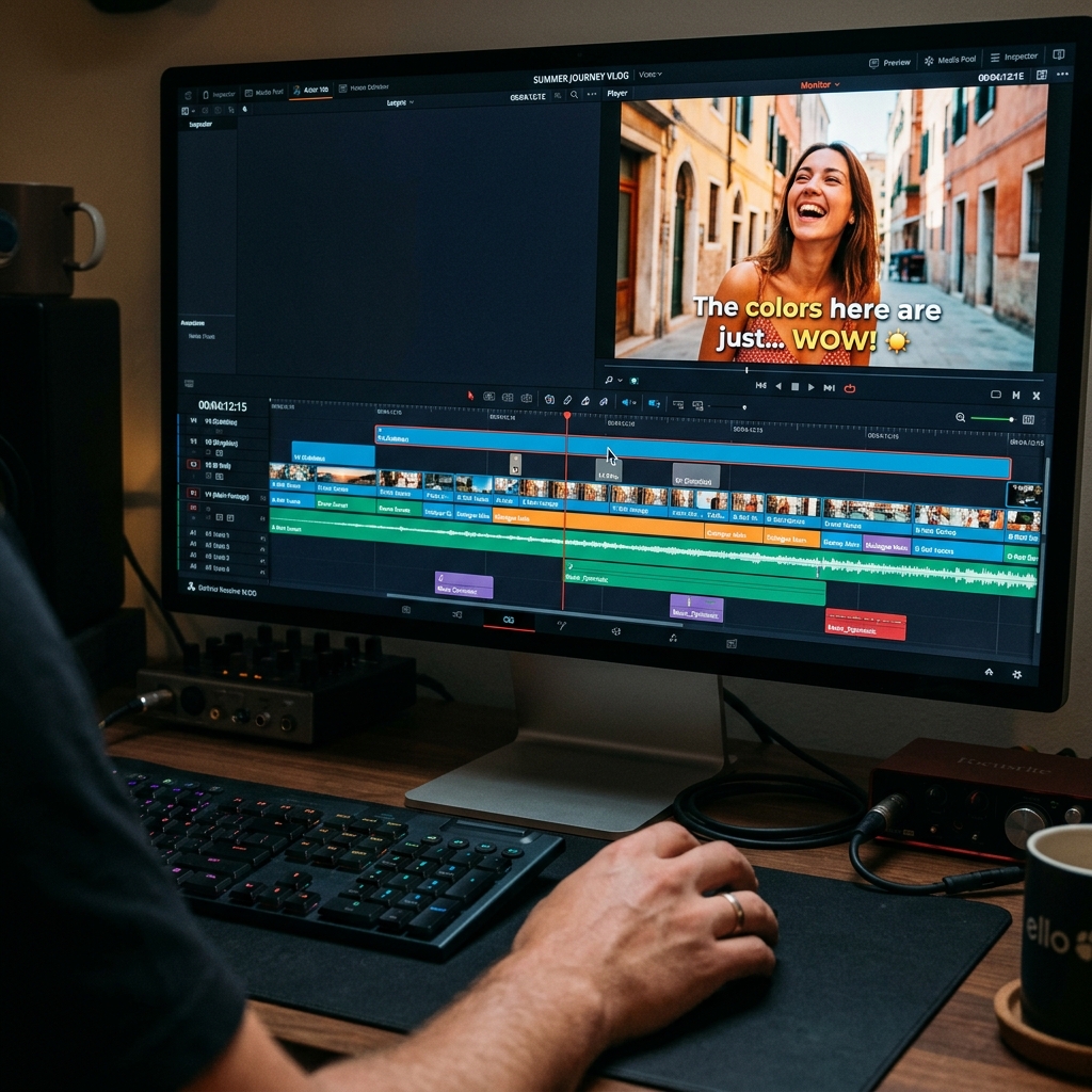 I will subtitle and polish your video for social or web